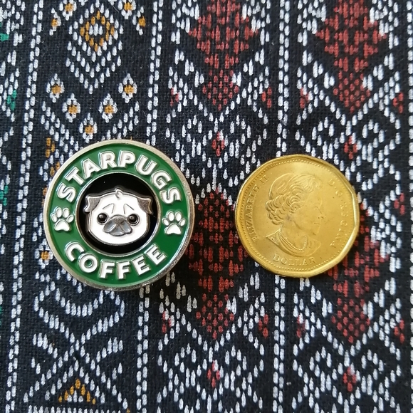 📍2/20$ Starpugs Coffee Enamel Pin NWOT - Picture 2 of 6